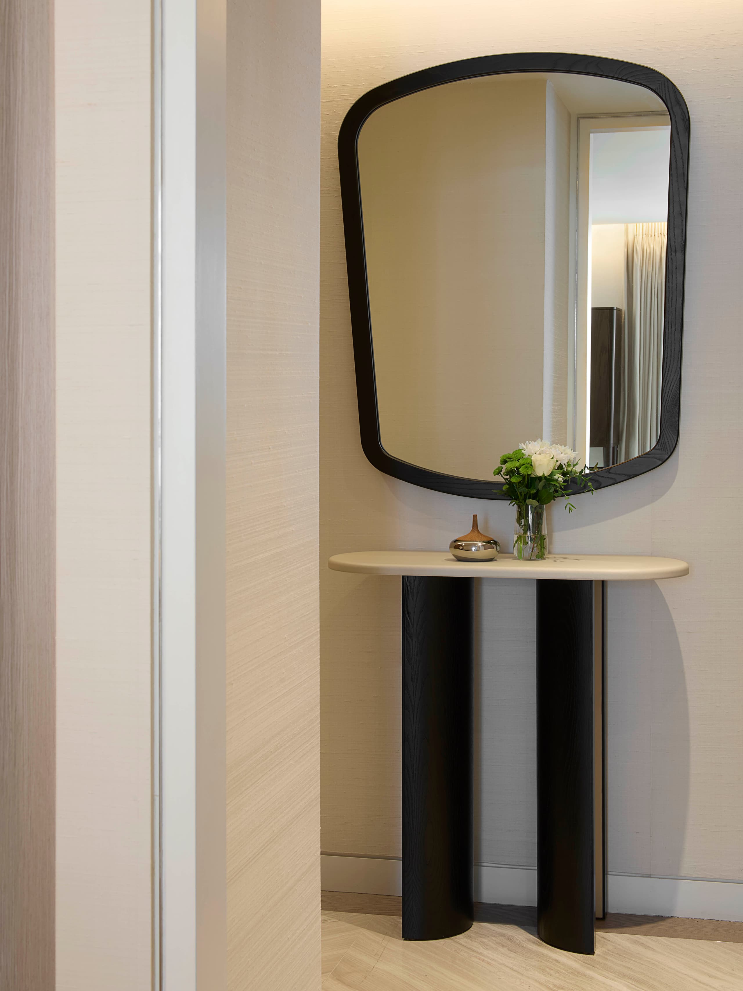 Entry hallway with designer console