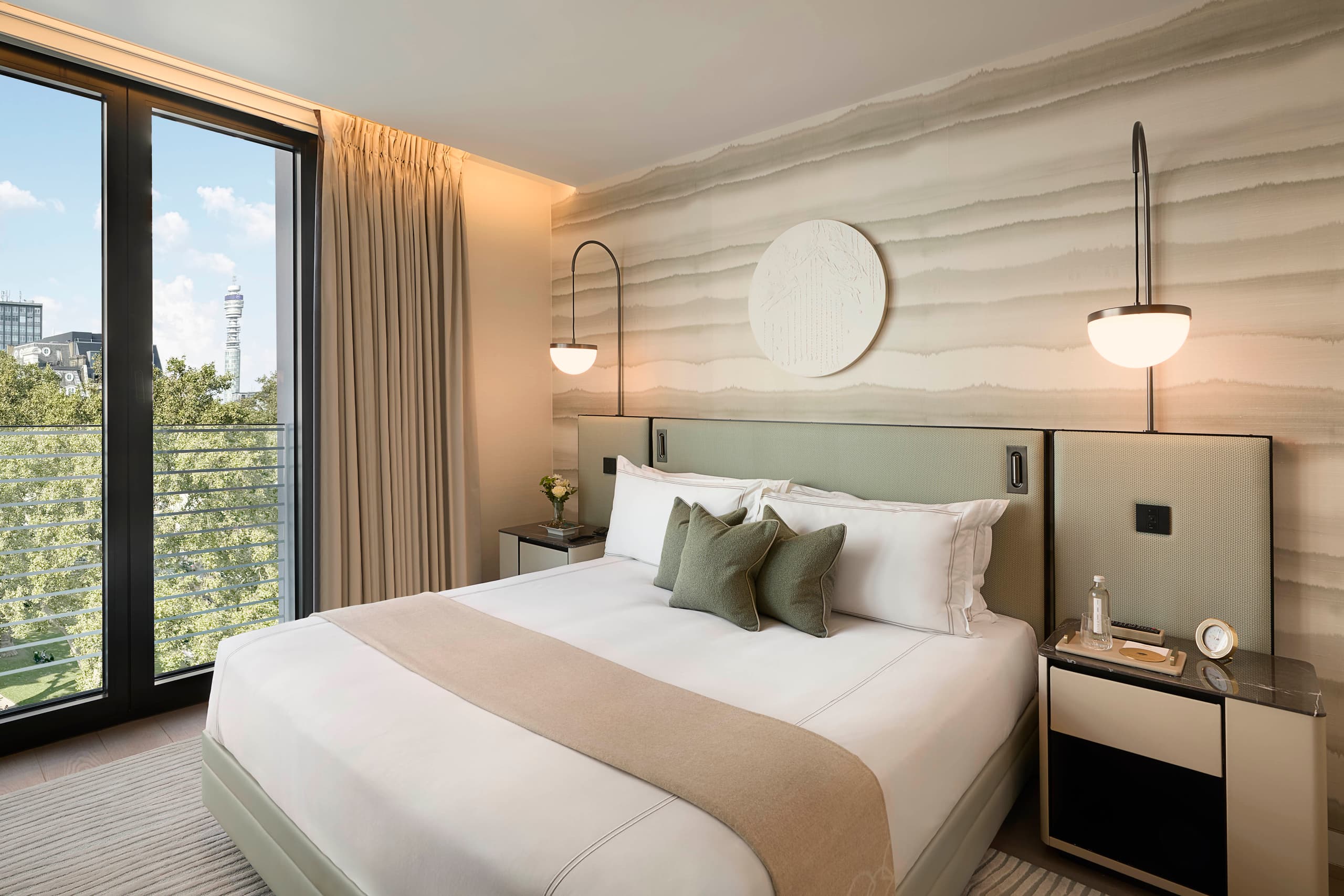 Master bedroom with city views